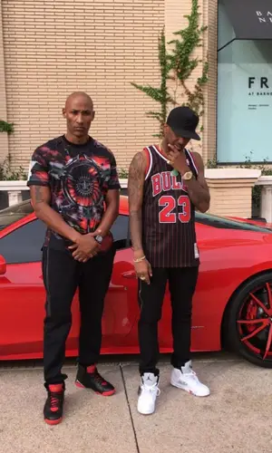 Fabolous wearing Mitchell & Ness jersey