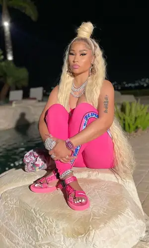 Nicki Minaj’s Outfit in Off-White Top (2021)