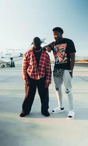 Kanye West wearing Vetements shirt