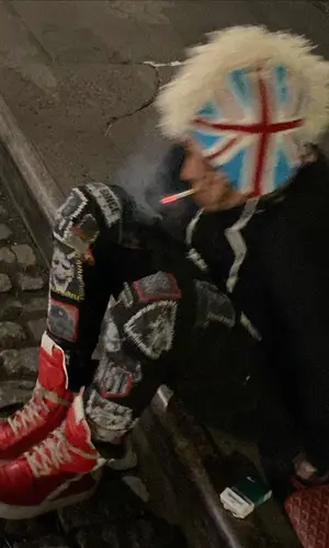 Sosmula’s Outfit in Chrome Hearts T-Shirt, Rick Owens Sneakers & Goyard Bag (2021)