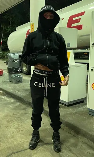 Central Cee wearing Celine hoody