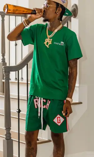 Rich Homie Quan wearing GOAT & Co.™️ shorts