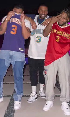 Drake wearing Gallery Dept. jeans