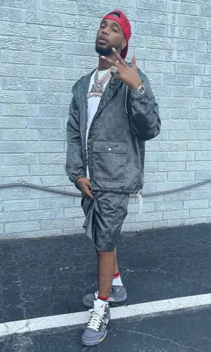Key Glock wearing Gucci shorts