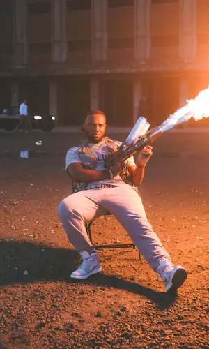 Headie One wearing Nike sneakers