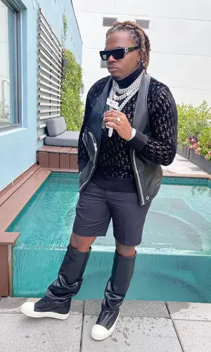 Gunna wearing Dior t-shirt