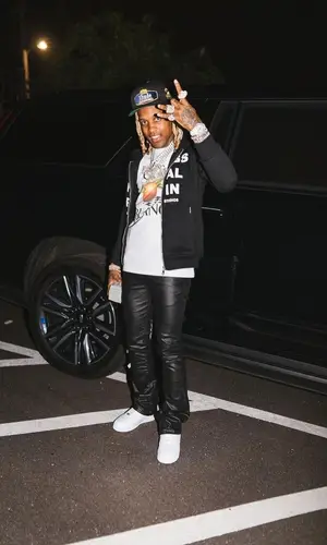 Lil Durk wearing Le Wuz Studios hoody