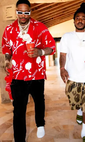 Mozzy wearing Balenciaga sandal