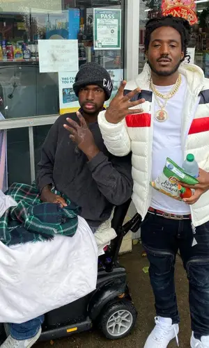 Mozzy wearing G-Star RAW jeans