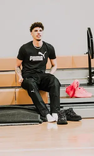 LaMelo Ball wearing Balenciaga sneakers