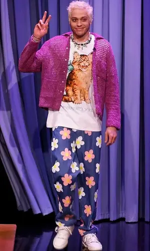 Pete Davidson wearing Bode shirt