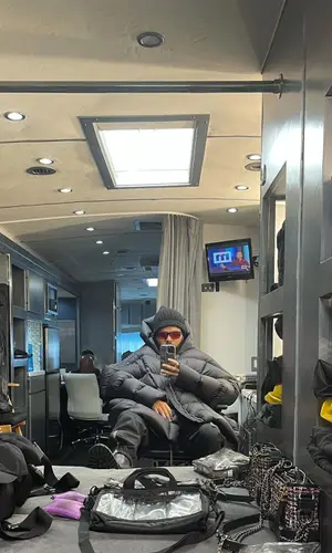 The Weeknd wearing Rick Owens pants