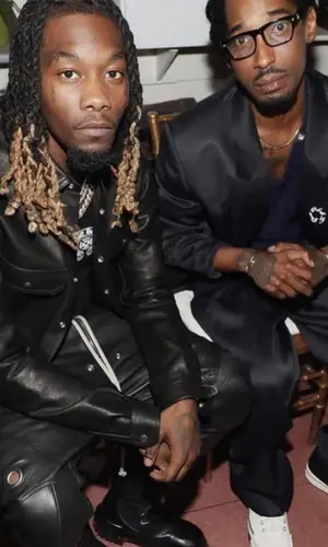 Offset wearing Chrome Hearts top