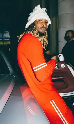 Offset wearing Maison Margiela sweatshirt