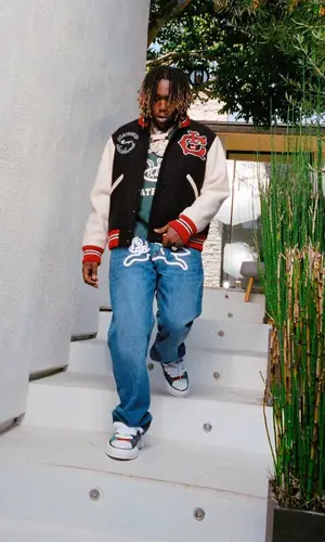 Don Toliver wearing Billionaire Boys Club jeans