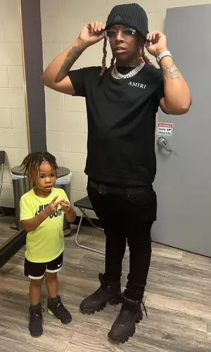 Lil Gotit wearing Amiri t-shirt
