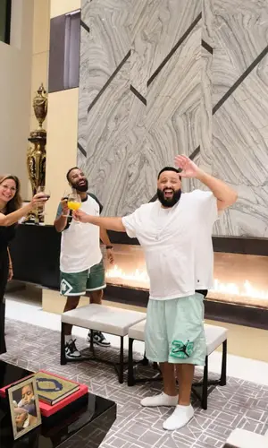 DJ Khaled wearing Polo Ralph Lauren sock