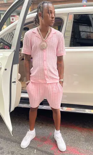 Rich The Kid wearing Reuben Oliver shirt