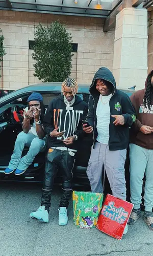 Soulja Boy wearing Vlone hoody