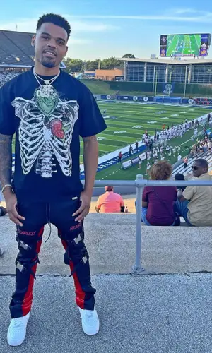 OG 3Three wearing Fearless Heart pants