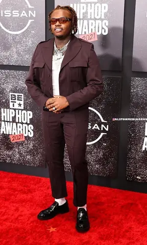 Gunna wearing Dior trousers