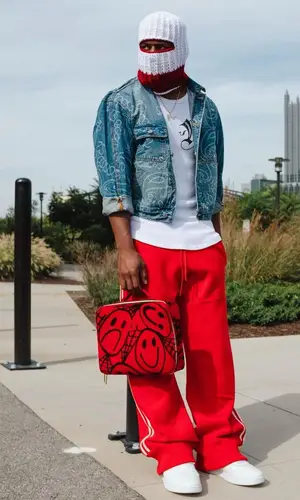 JuJu’s Outfit in Menace Jacket, Maison Margiela Pants & Bela Cartess Hat (2021)