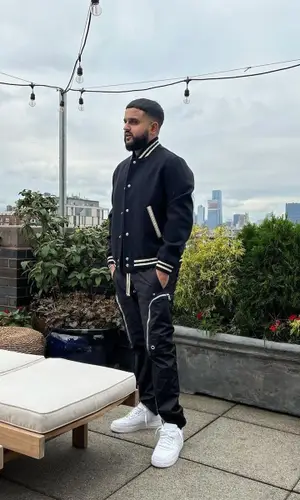 Nav’s Outfit in Saint Laurent Jacket, Rick Owens Pants & Nike Sneakers (2021)