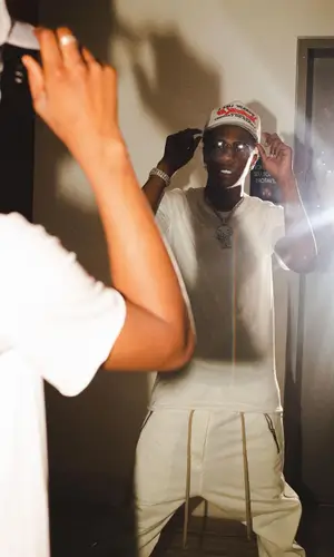 Smooky MarGielaa wearing Rick Owens t-shirt