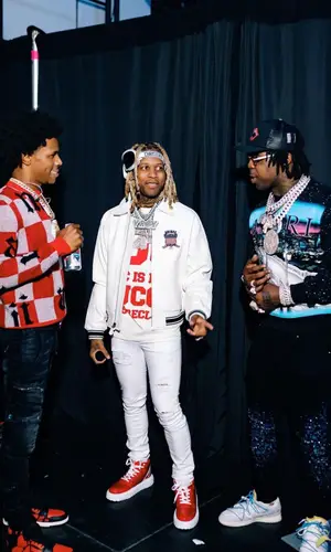 Lil Durk wearing Dior eyewear