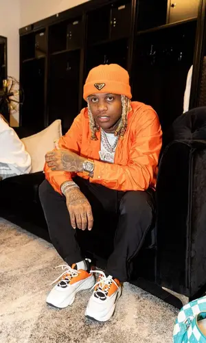 Lil Durk wearing Prada hat