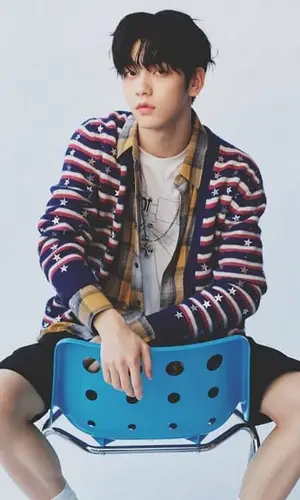Soobin wearing Celine shirt