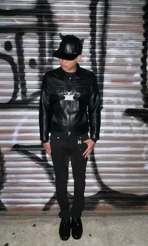 Gab3 wearing Alyx pants