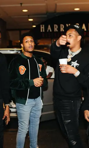 G Herbo wearing Amiri sweatshirt