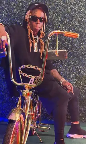 Lil Wayne wearing Balenciaga hoody
