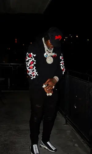 EST Gee wearing Amiri hoody