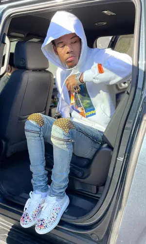 Nardo Wick wearing Heron Preston hoody