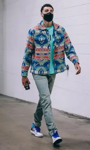 Zach LaVine wearing Ralph Lauren shirt