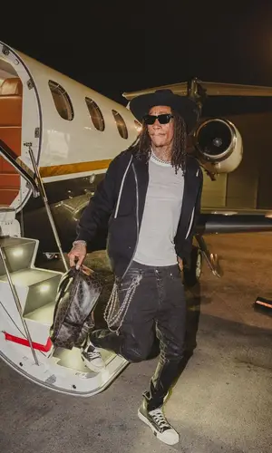 Wiz Khalifa wearing Celine backpack