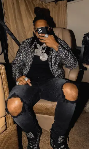 Money Man wearing Dior shirt