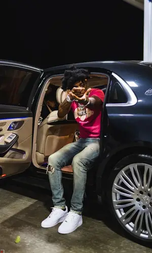 Yungeen Ace’s Outfit in Palm Angels T-Shirt, Purple Brand Jeans & Nike Sneakers (2021)