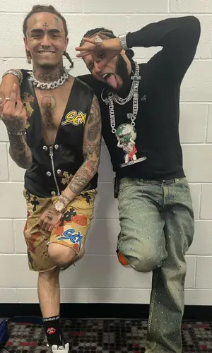 Lil Pump wearing Louis Vuitton other