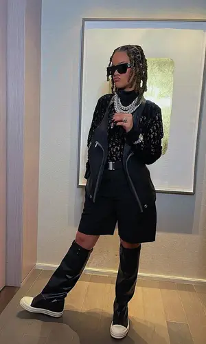 Rihanna wearing Rick Owens jacket