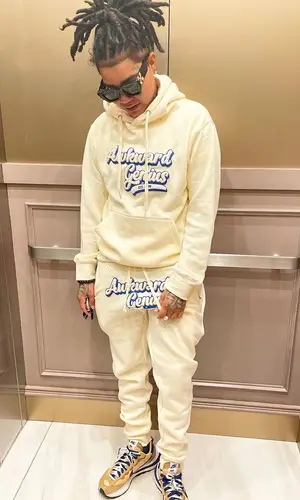 Young M.A wearing Off-White eyewear