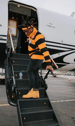 Kodak Black wearing Timberland boots