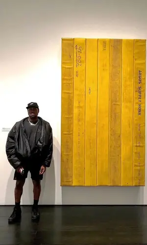 Kanye West wearing Balenciaga t-shirt