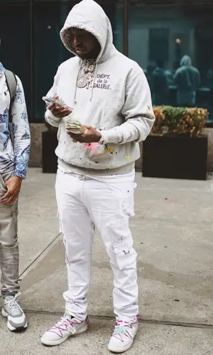 Blacc Zacc wearing Louis Vuitton belt