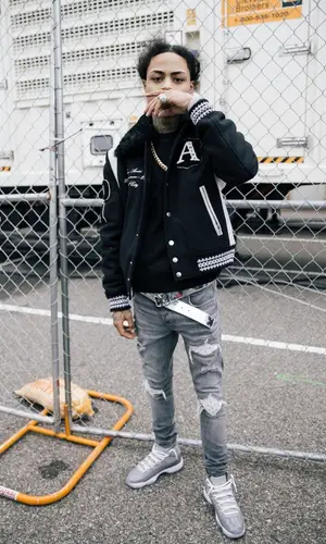 Kay Flock wearing Amiri jacket