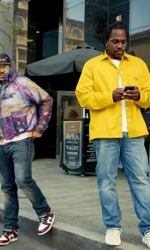 Pusha T wearing Celine jeans