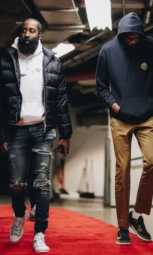 James Harden wearing Amiri jeans