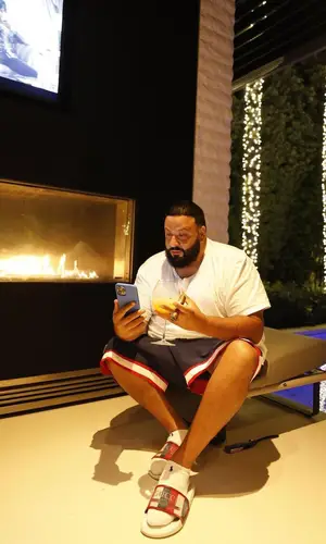 DJ Khaled wearing Polo Ralph Lauren sock